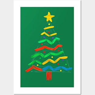 Crayon Christmas Tree #3 Posters and Art